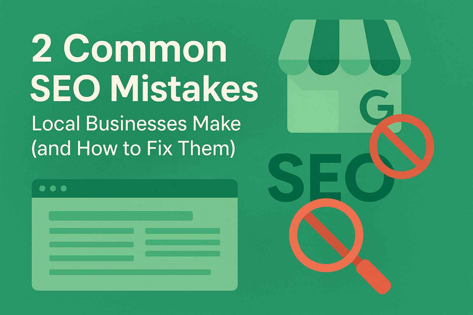2 Common SEO Mistakes Local Businesses Make (and How to Fix Them)